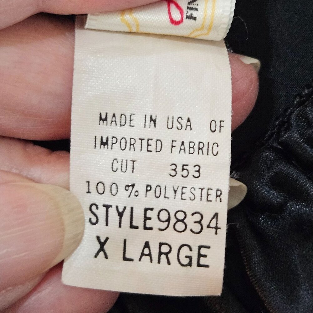 Judith Hart Black Full-Length Slip Skirt XL Vintage Polyester - Picture 7 of 10